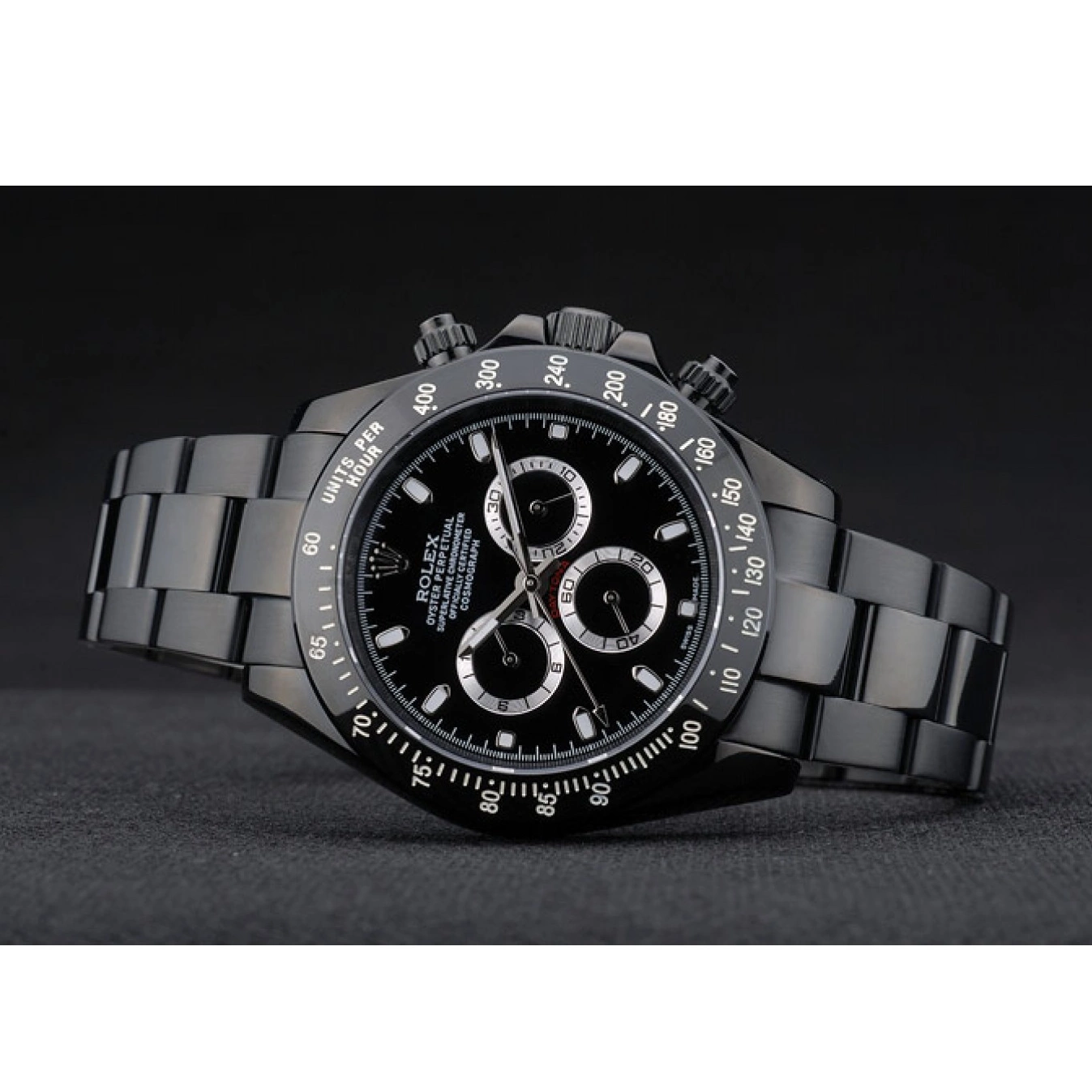 Good Copy Rolex Watches Plated Black Ion Black Steel Black Tachymeter Stainless Daytona Strap 80247 Dial Rolex 0529